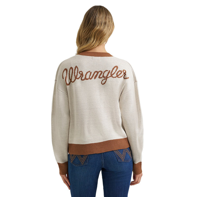 Wrangler Women's Cream Horseshoe Cardigan