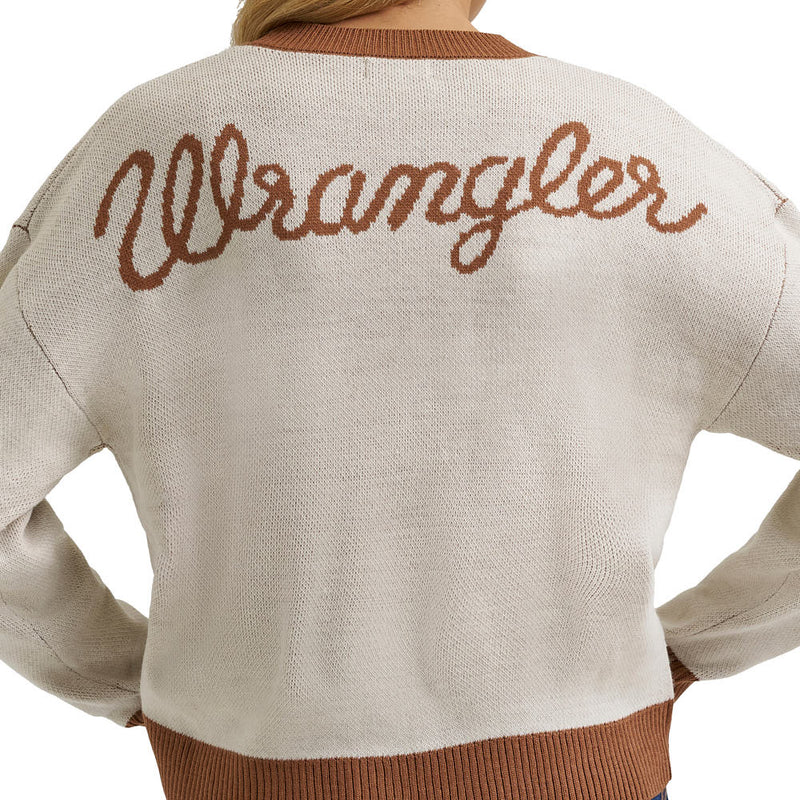Wrangler Women's Cream Horseshoe Cardigan