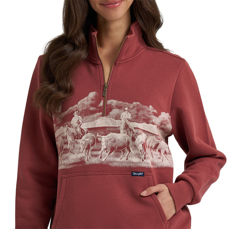 Wrangler Women's Wild West Rose Pullover