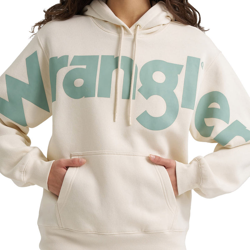 Wrangler Women's Seafoam & Cream Logo Hoodie