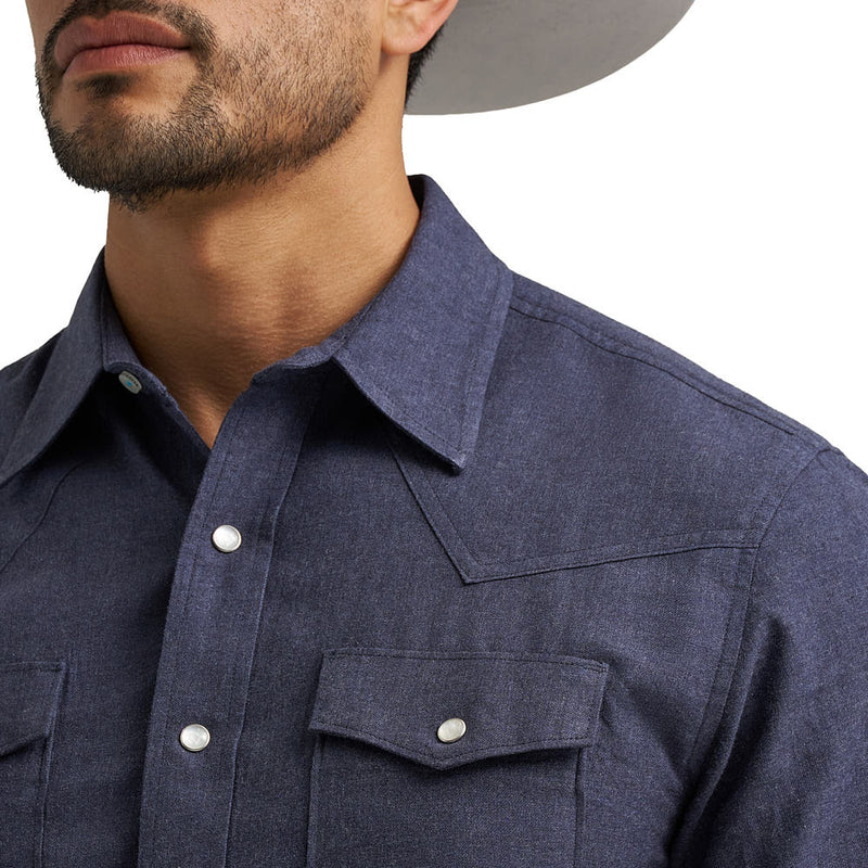 Wrangler Cody Johnson Navy Solid Shirt
