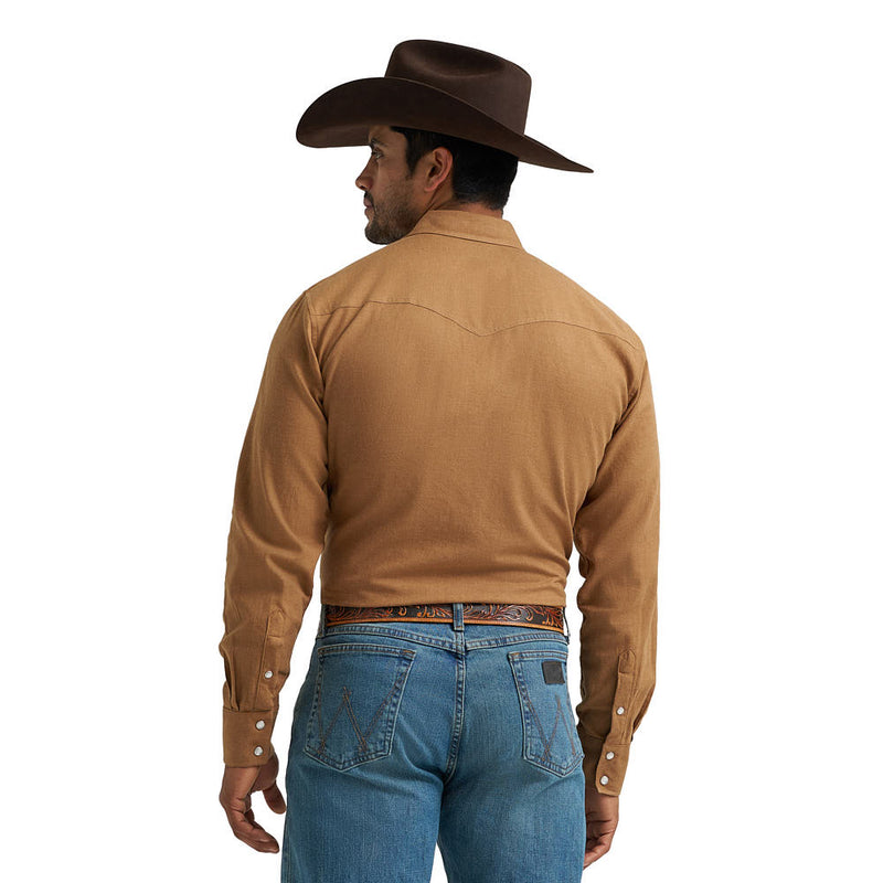 Wrangler Cody Johnson Brown Solid Shirt