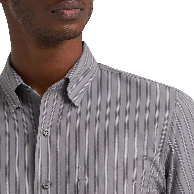 Wrangler Cody Johnson Grey & Purple Stripe Shirt