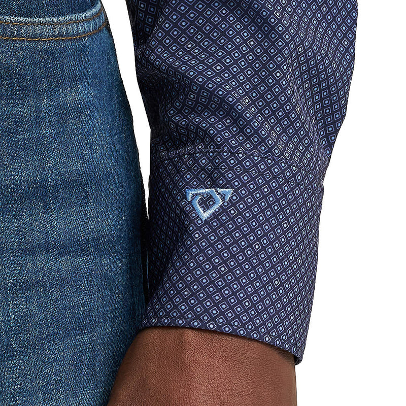 Wrangler Cody Johnson Navy Print Shirt