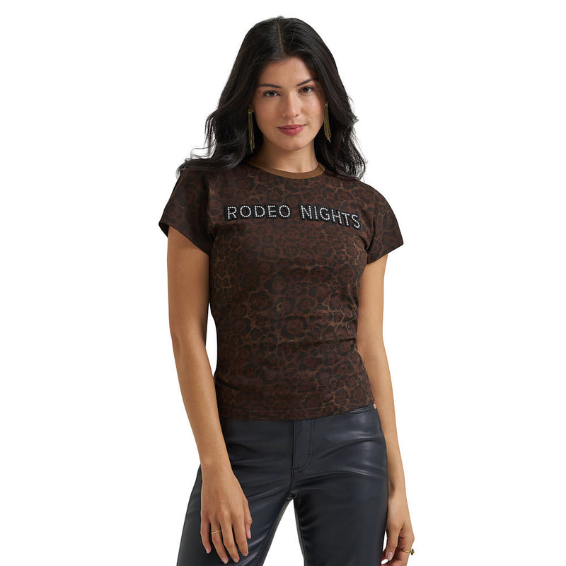Wrangler Lainey Wilson Leopard Rodeo Nights Tee Shirt
