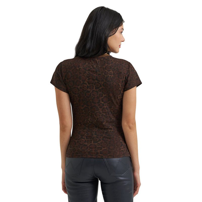 Wrangler Lainey Wilson Leopard Rodeo Nights Tee Shirt