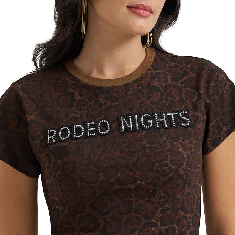 Wrangler Lainey Wilson Leopard Rodeo Nights Tee Shirt
