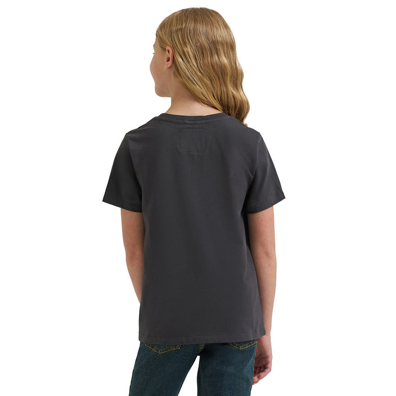 Wrangler Lainey Wilson Girl's Black Glitter Horse Tee Shirt