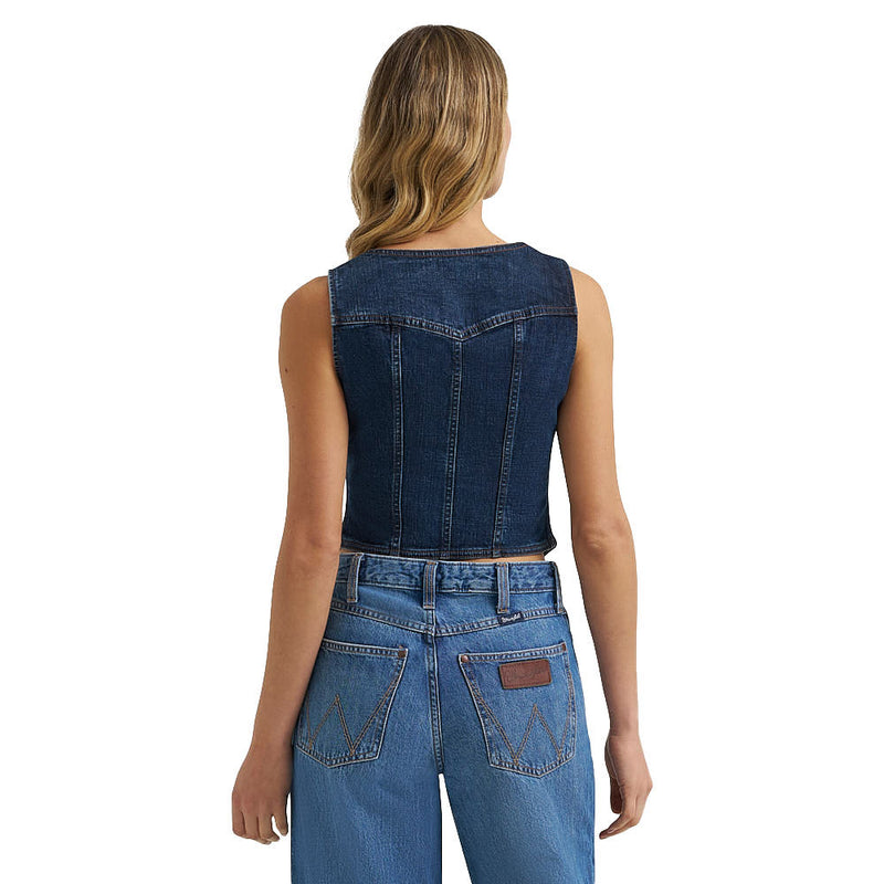 Wrangler Women's Dark Denim Vest
