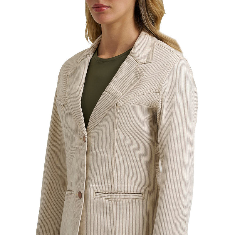 Wrangler Women's Cream Stripe Blazer