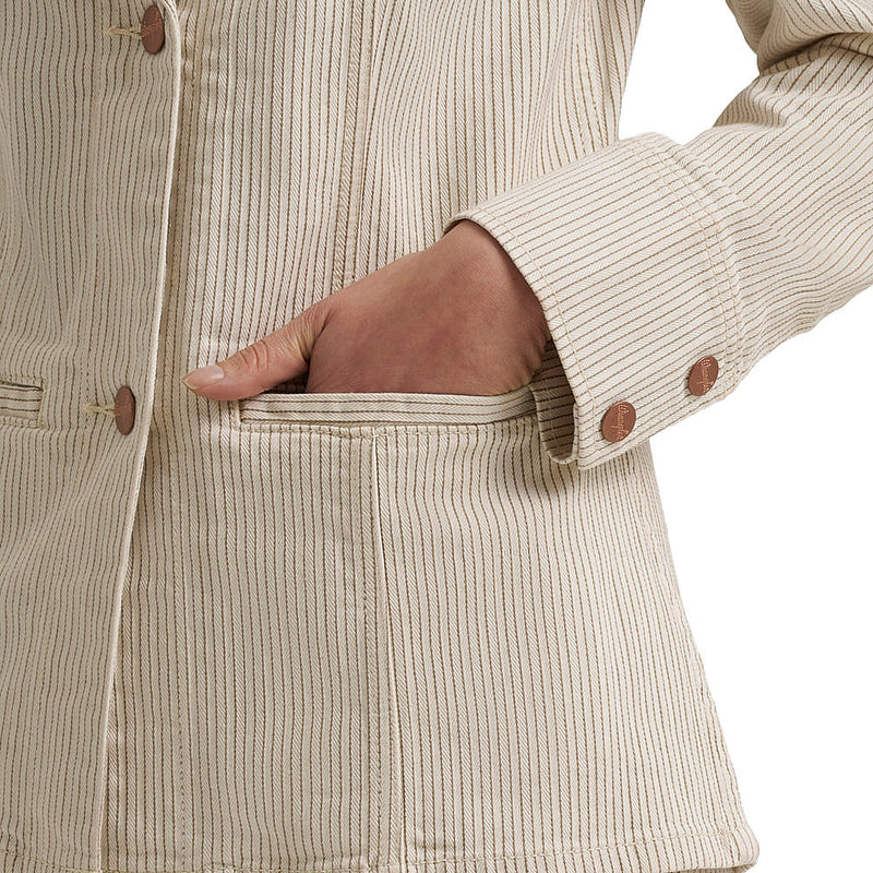 Wrangler Women's Cream Stripe Blazer