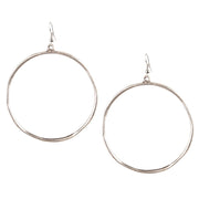 Large Silver Hoop Earrings