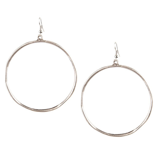 Large Silver Hoop Earrings