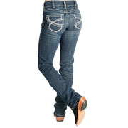 Ladies REAL Ivory Straight Leg Jeans