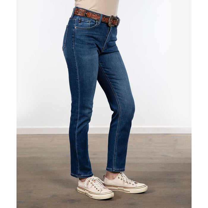 Kancan High Rise Dark Wash Straight Jeans