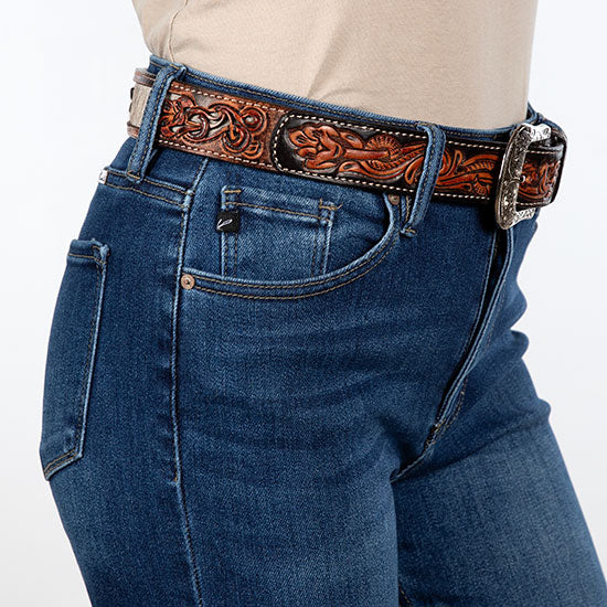 Kancan High Rise Dark Wash Straight Jeans