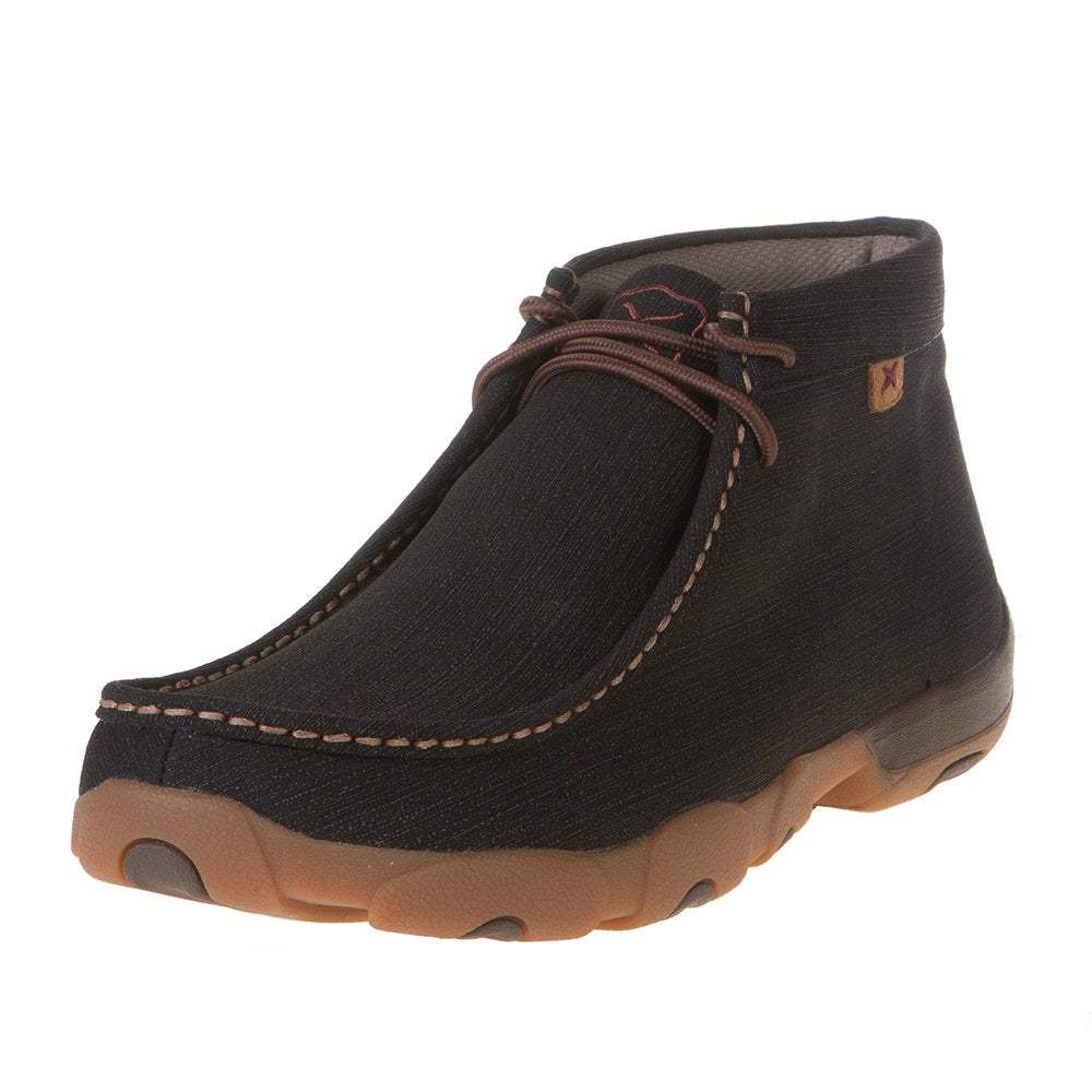 Twisted X Men's Rubberized Dark Brown Lace Up Driving Moc