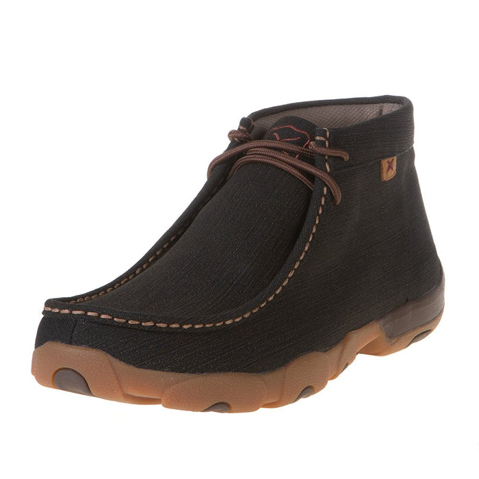 Men's Rubberized Dark Brown Lace Up Driving Moc