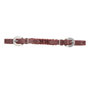 Latigo Blood Knot Curb Strap with Stainless Steel Buckles