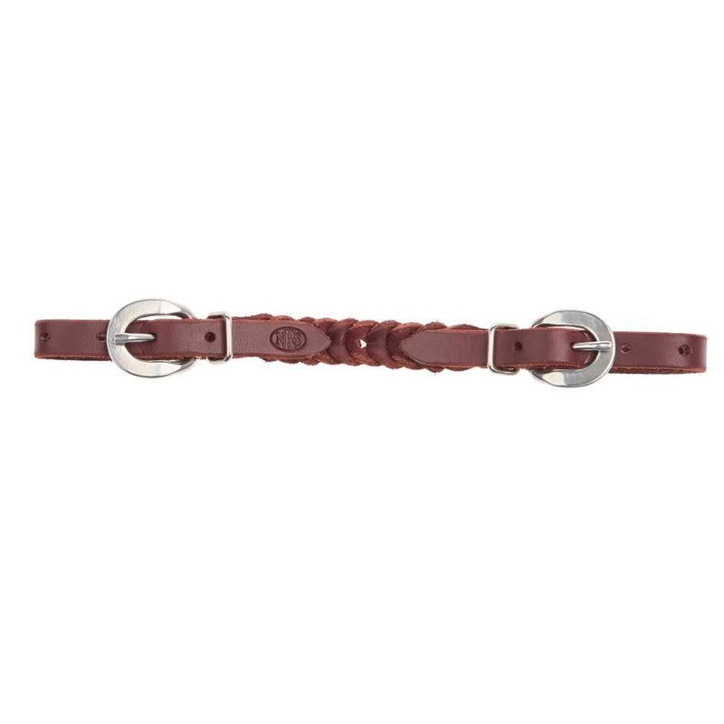 Latigo Blood Knot Curb Strap with Stainless Steel Buckles