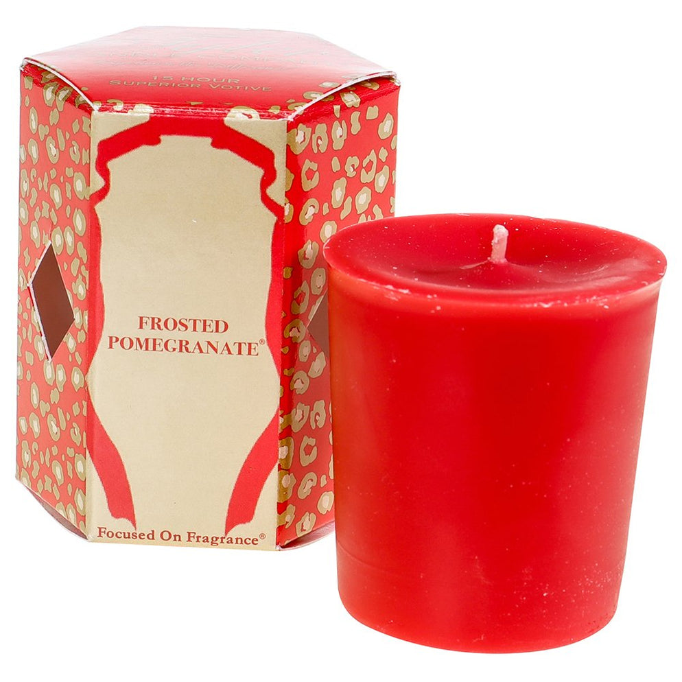 Tyler Candle Co Frosted Pomegranate 2oz Votive Candle