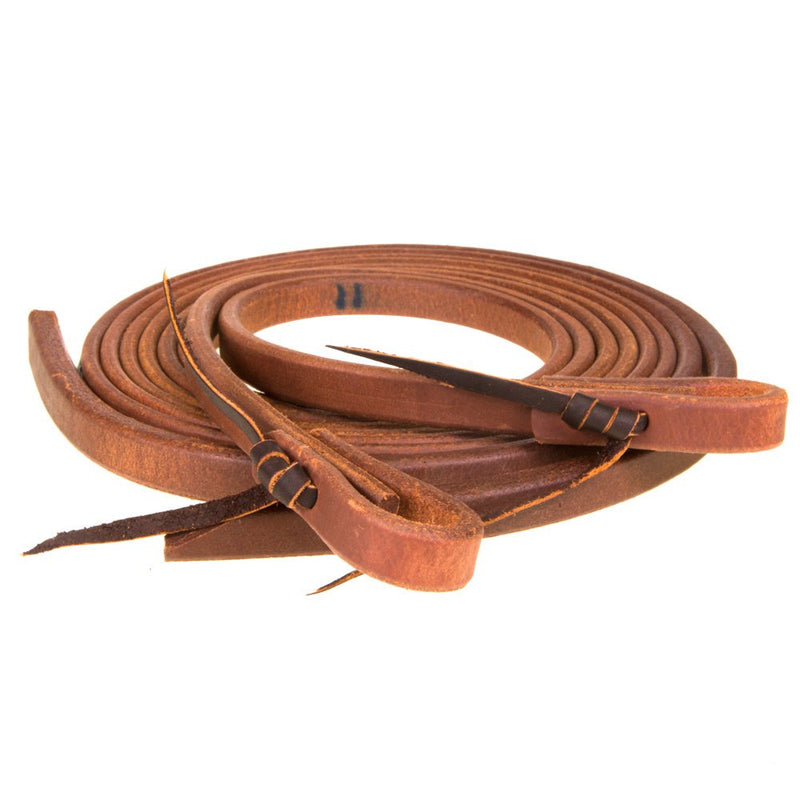 5/8' Harness Leather Split Rein with Water Loops