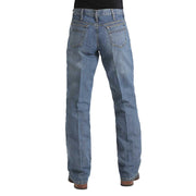 Men's White Label Mid Rise Light Stonewash Sandblasted Jeans