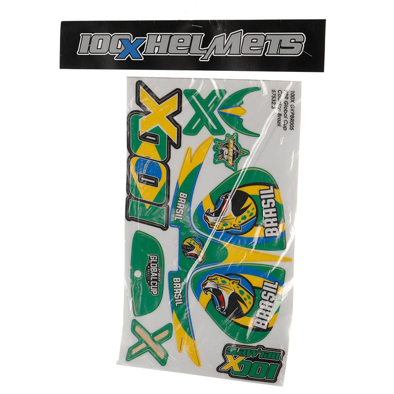 100 X Team Brazil Sticker Set