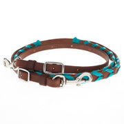5/8in Turquoise Laced Barrel Reins
