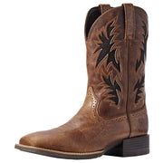 Men's Sport Cool Venttek Dark Tan 11" Two Tone Tan Top Cowboy Boot