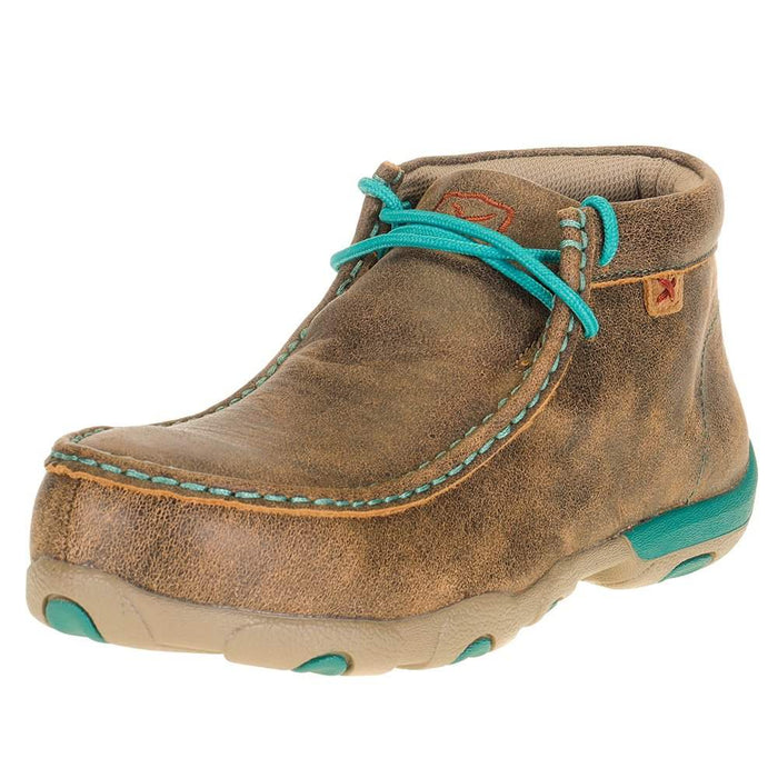 Women's Bomber Turqupise Alloy Toe Driving Moc