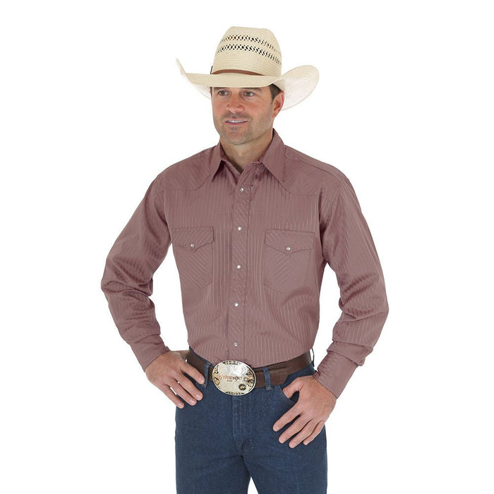 Men's Tan Poly/Cotton Sports Western Snap Shirt