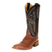 Men's Justin Pascoe Rum Brown Full Quill Ostrich 13" Black Chester Top Cowboy Boot
