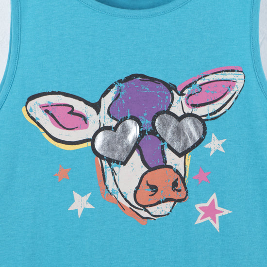 Rock & Roll Denim  Girls Graphic Fringe Tank
