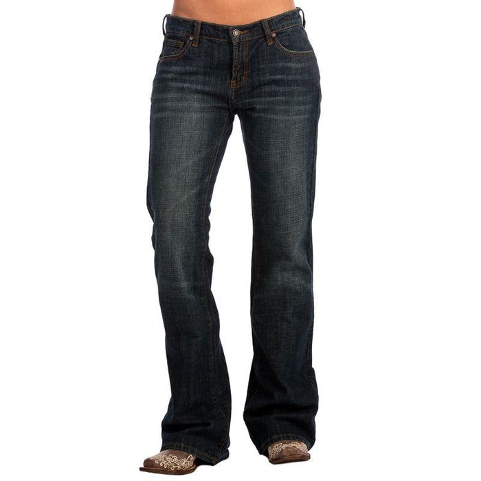 Stetson Women's Dark Blasted Low Rise 816 Classic Fit Boot Cut Jeans