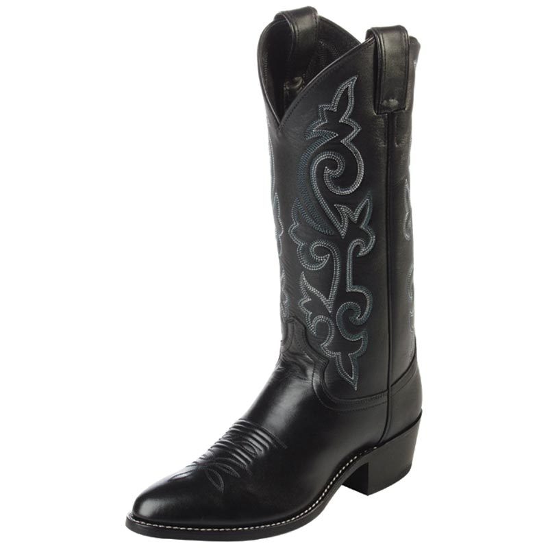 Men's Classic Black London Calf Cowboy Boots