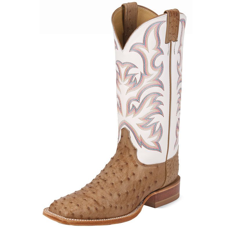 Men's Pascoe Antique Tan Vintage Full Quill Ostrich 13in Shaft
