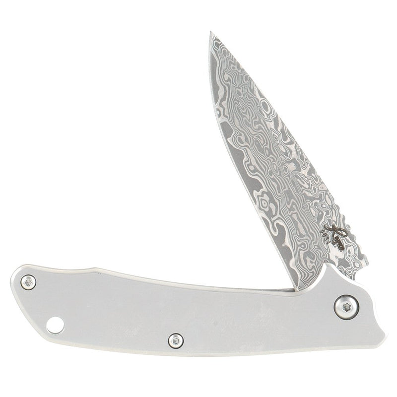 Maverick Frame Lock Damascus Knife