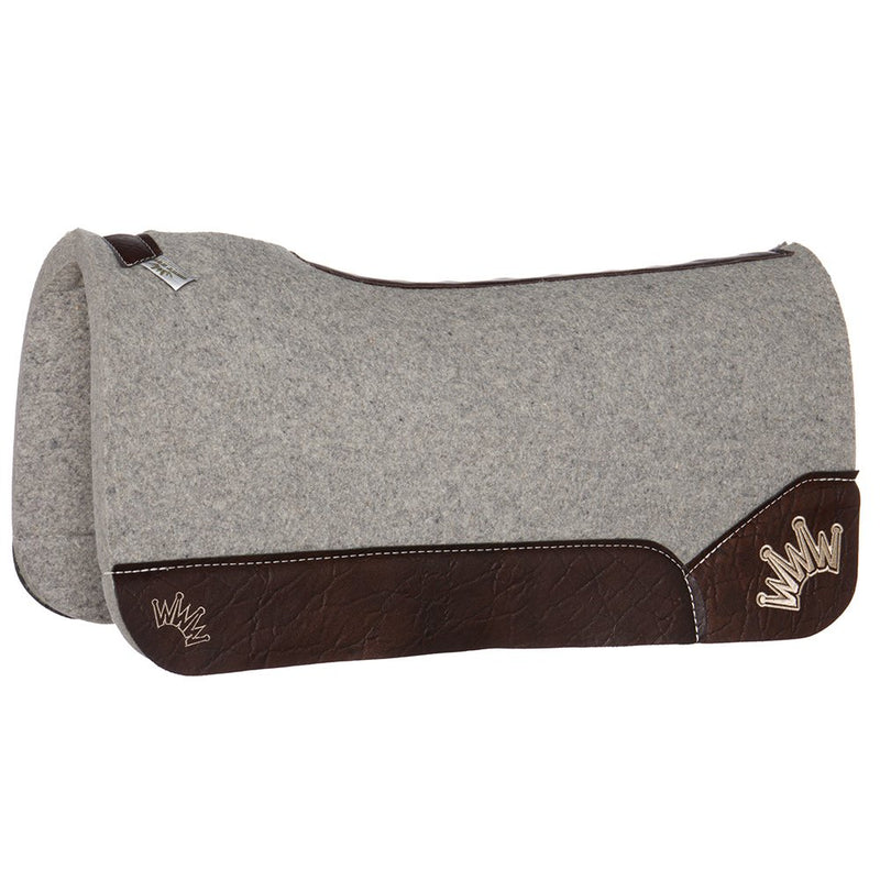 Kush 1 Inch Felt Saddle Pad with Chocolate Elephant Wear Leathers