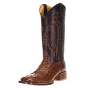 Men's Kango Tobac Full Quill Ostrich 13" Espresso Goat Top Boots