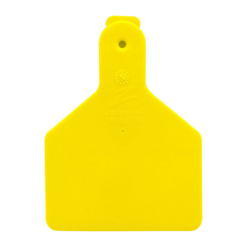 Z Tags 1-piece Yellow Blank Calf Tag 100pk