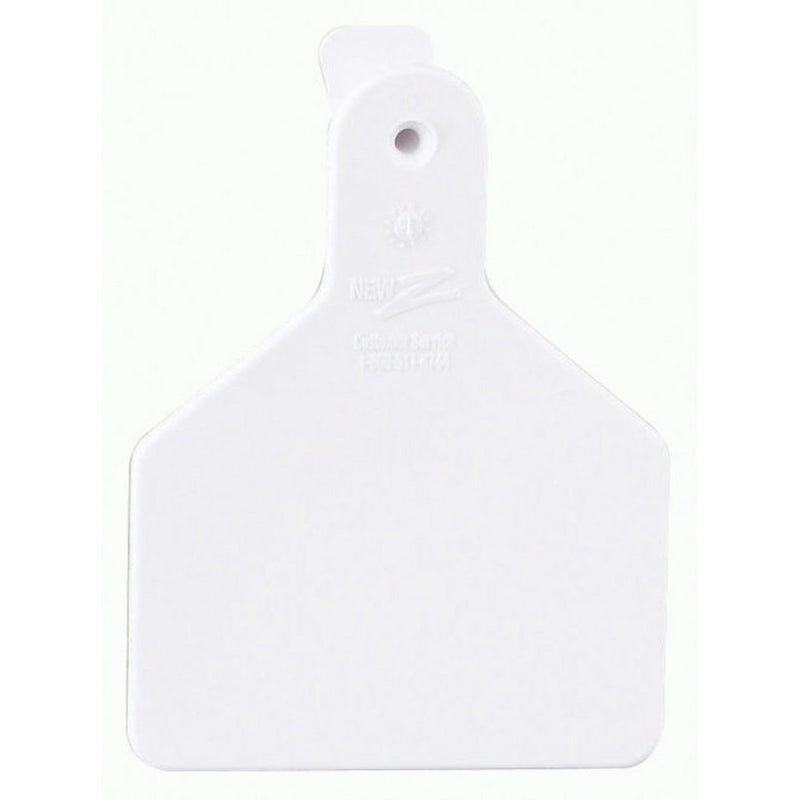Z Tags 1-piece White Blank Calf Tag 100pk