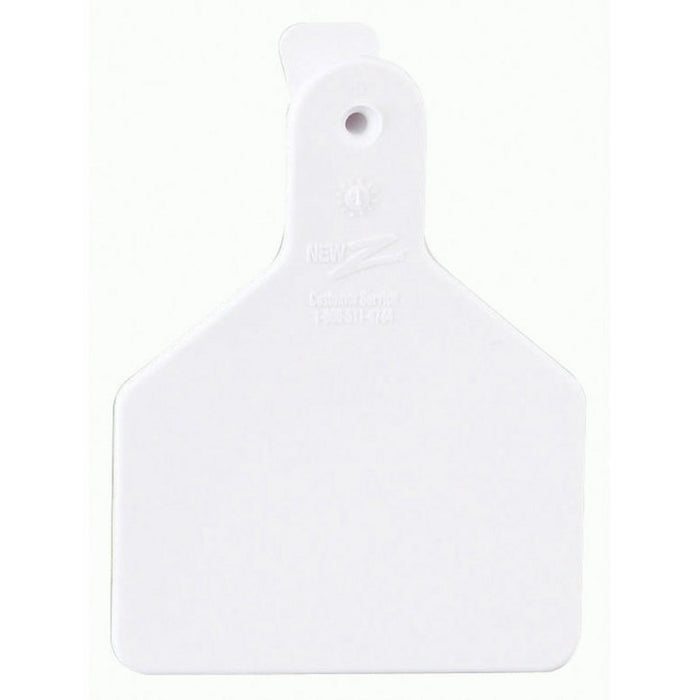 Z Tags 1-piece White Blank Calf Tag 100pk