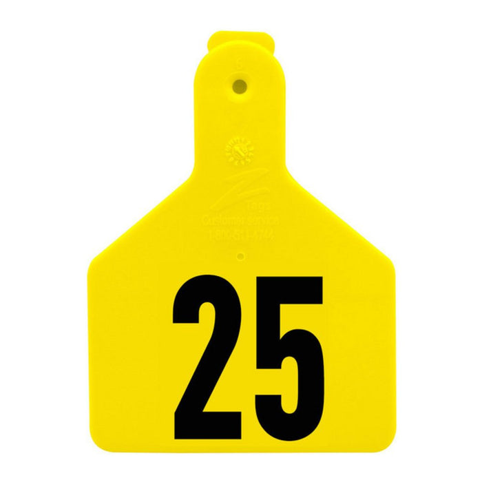 Z Tags 1-piece Yellow Calf Tag 1-25
