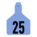 Z Tags 1-piece Blue Calf Tag 1-25