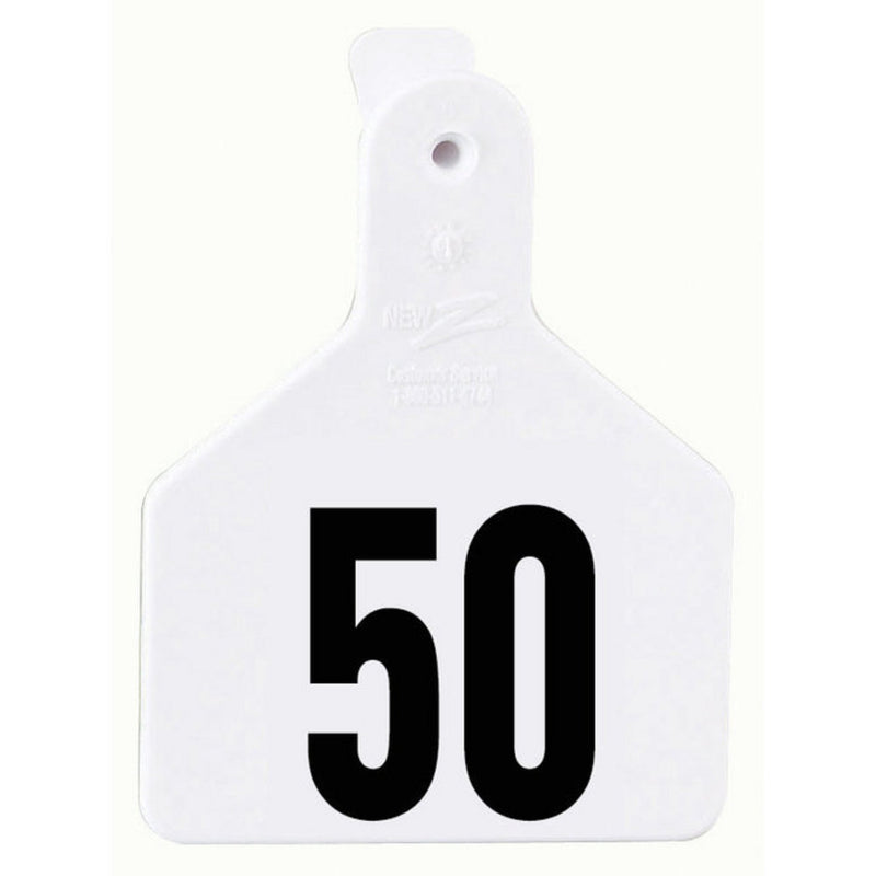 Z Tags 1-piece White Calf Tag 26-50