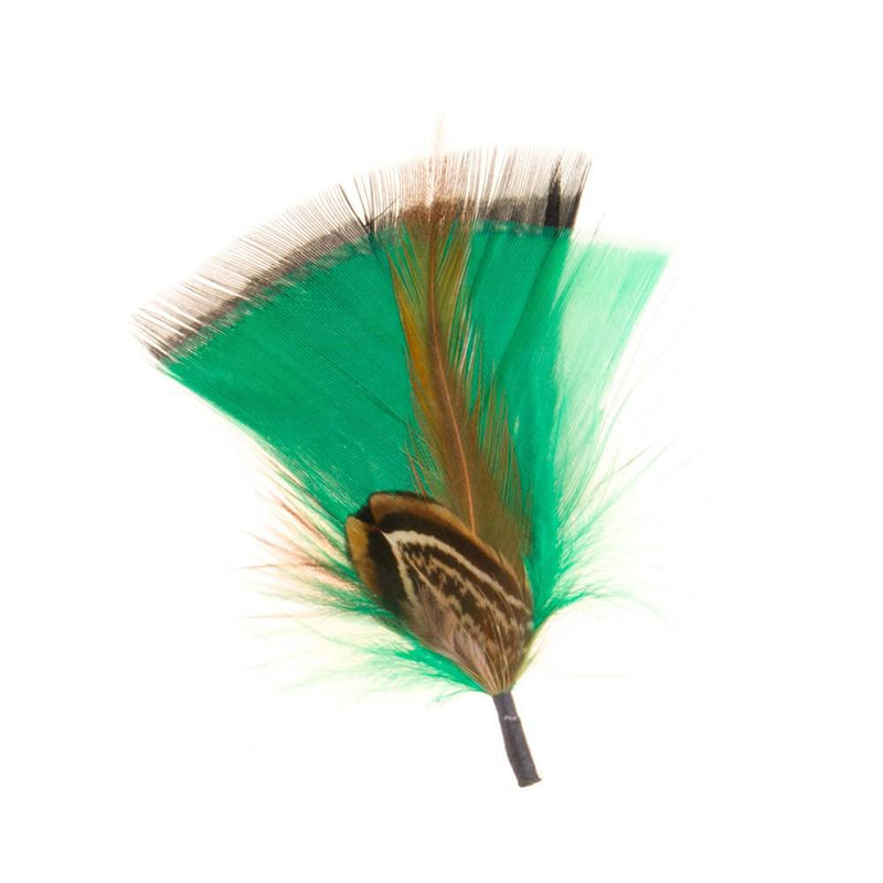 Austin Accent Inc. Green Feather Hat Accent