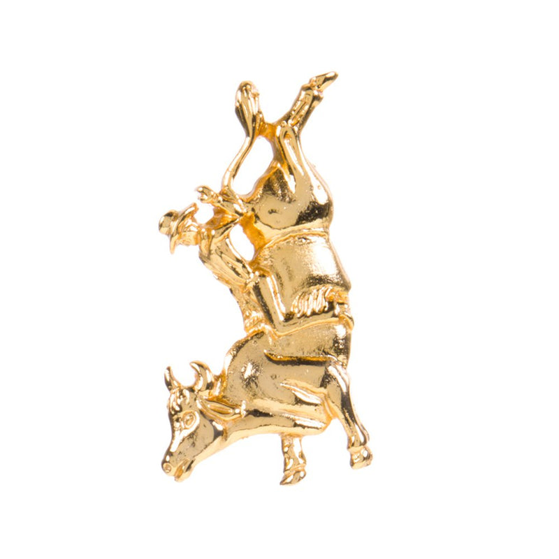 Bullrider Hat Pin-Gold