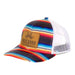 Saddle Serape Print Leather Logo Patch Mesh Back Trucker Cap