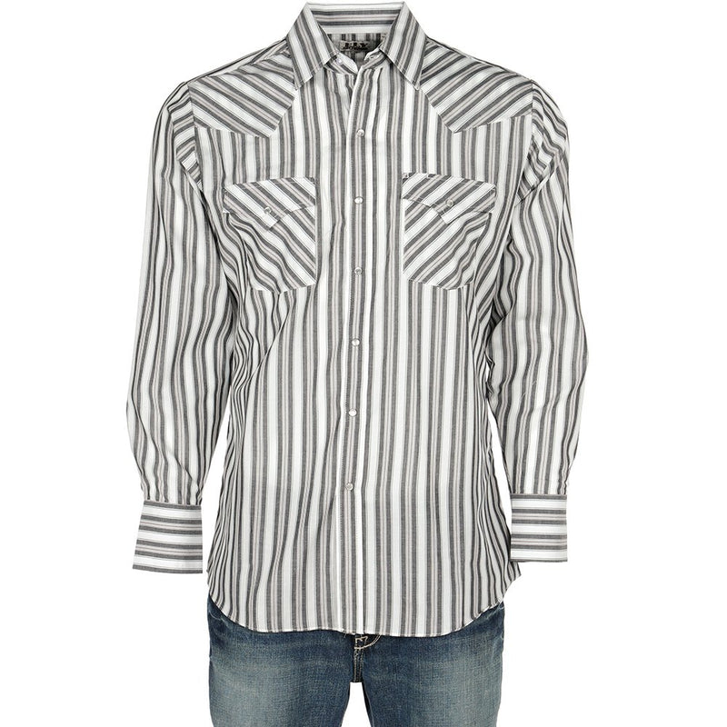 Assorted Long Sleeve Light Striped Snap Shirt